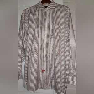Jos A Bank Signature Collection size 17-35 white with stripes
